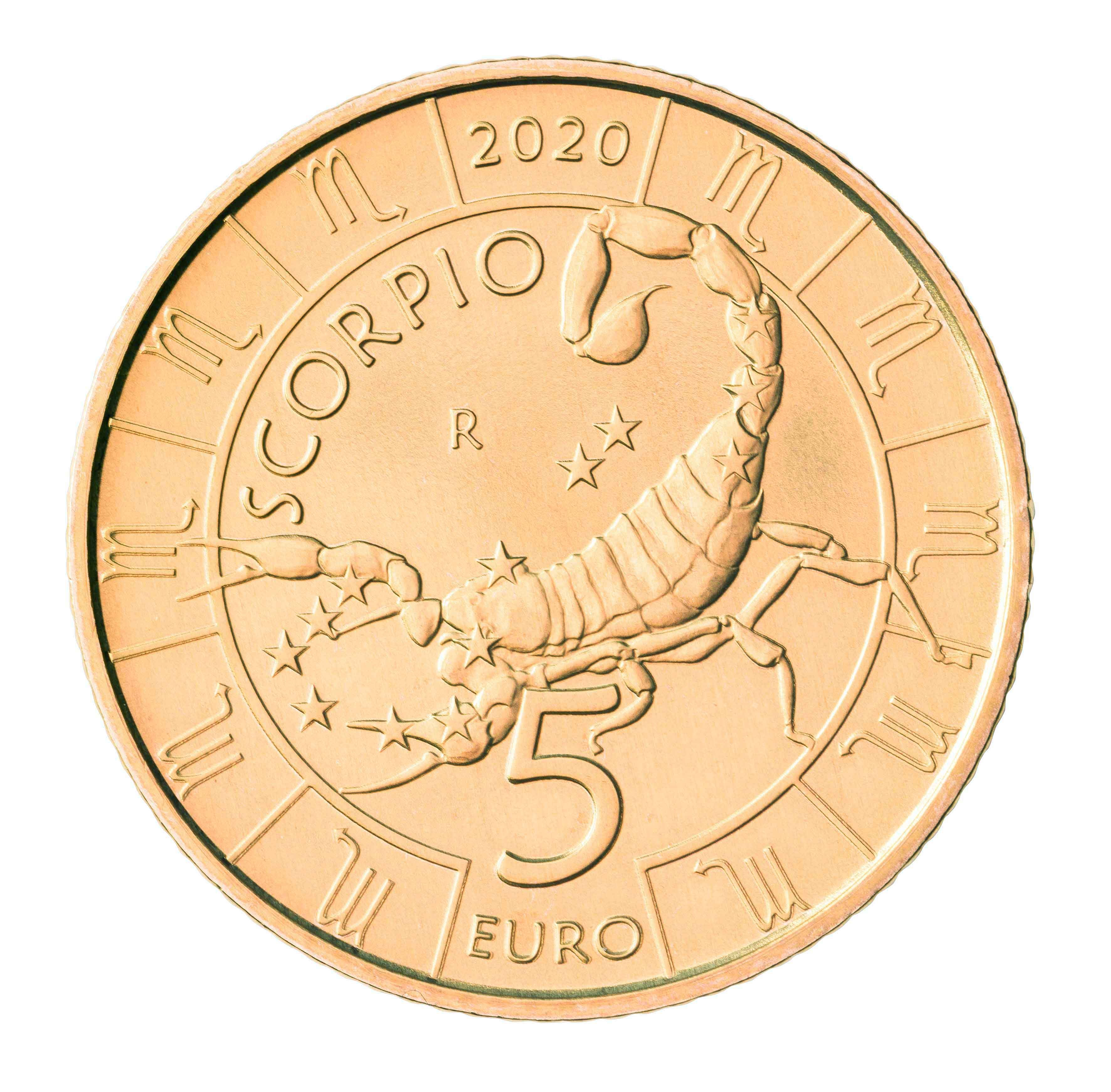 5 Euro Zodiaco Scorpione - Divisione Filatelica Numismatica