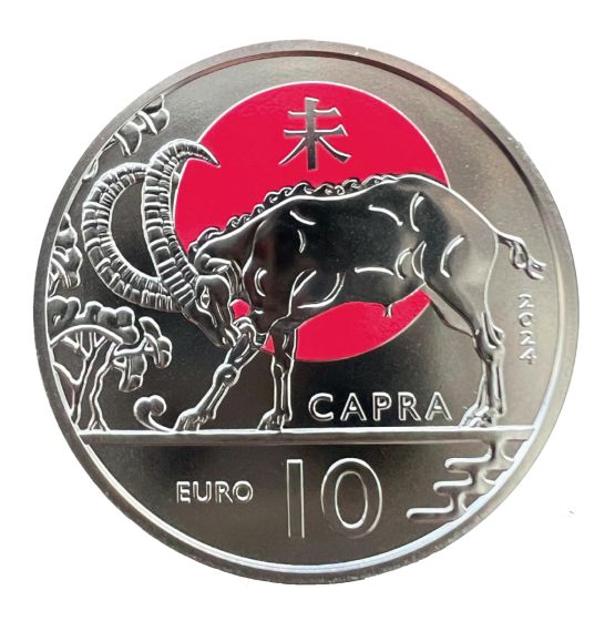 10 Euro coin "Goat" Chinese Lunar Calendar